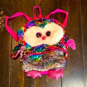 Toddler Girls Sequin Owl Backpack